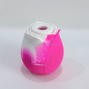 Dubbele Kleur Rozen Speelgoed <span class=keywords><strong>USA</strong></span> 10 Zuigmodi Gekleurde Rozen Vibrator Volwassen Clitoris Stimulerende Rozen Seks Speelgoed - Product Image 5