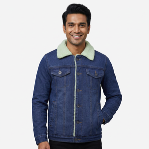 Men's Denim <b>Jacket</b> Windproof <b>Thick</b> <b>Fleece</b> Warm Coat Men Fashion Casual Fur Collar Brand <b>Jacket</b> Men winter <b>jacket</b> - Product Image 1