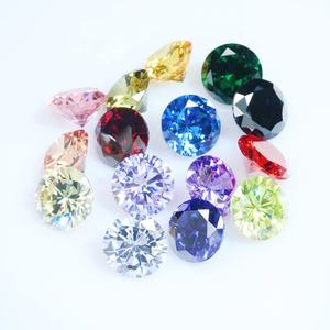 Batu <span class=keywords><strong>CZ</strong></span> 5A Grosir Bentuk Bulat Berkualitas Tinggi 3-10mm Zirkonia Kubik Sintetis Batu Permata Zirkon untuk Pembuatan Perhiasan - Product Image 2