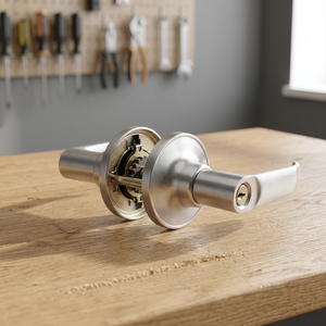 Cerradura de Seguridad Moderna para Puerta Interior, Manija de Palanca Mecánica, Herrajes de Aleación de Aluminio, para Puertas de UPVC, Plástico y Acero, para Baño - Product Image 3
