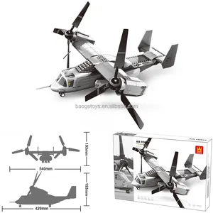 Wange V - 22 Osprey uçak tuğla yapı taşı setleri boys oyuncaklar için uçak abd özel askeri ordu