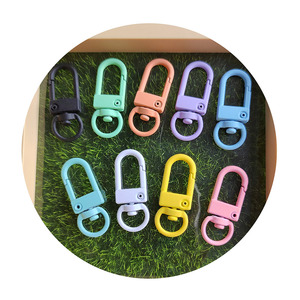 Hot bán 100pcs huỳnh quang màu kim loại tôm hùm Claw móc cài xoay kích hoạt Snap Hooks cho móc khóa và đồ trang sức crafting - Product Image 5