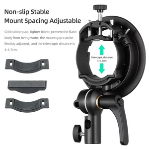 Support de fixation <span class=keywords><strong>Godox</strong></span> S2 type S avec monture Bowens pour flashs AD200, AD400PRO, V1, <span class=keywords><strong>V860II</strong></span>, snoot et boîte à lumière - Product Image 1