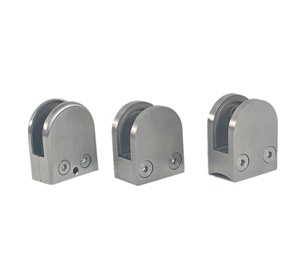 Kính không khung kẹp thép không gỉ Vòng Clip phẳng kính kẹp khung chủ cửa sổ lan can cầu thang phần cứng - Product Image 6