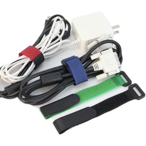 Sangle de fixation écologique auto-adhésive réutilisable double face avec boucle réglable en nylon pour livres et câbles - Product Image 2