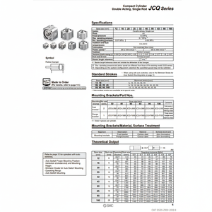 Cilindro compacto SMC Pneumatics piezas neumáticas de alta calidad - Product Image 1
