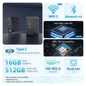 YCTipc fabbrica personalizzato nuovo N95 Win-11 Mini PC DDR5 NVME WIFI 7260 Mini Pc desktop