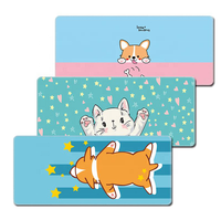Tapis de Souris Gamer et de Bureau Antidérapant en Caoutchouc Écologique Certifié CE, Grand Format, Motif Vague Blanche Abstraite, Personnalisable par Sublimation, Vente en Gros