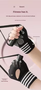 Guantes Deportivos de Medio Dedo con Soporte para Muñeca para Hombres y Mujeres, Unisex, para Fitness, Ciclismo, Levantamiento de Pesas, Transpirables, Antideslizantes, con Agarre Duradero en la Palma - Product Image 4
