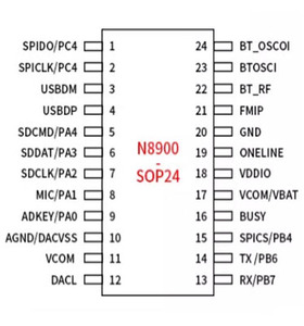 ชิปเสียง MP3 ซีรีส์ Nine Chip N8900 ชิป IC เสียง MP3 จากโรงงาน OEM รองรับการถอดรหัส MP3 WAV สำหรับหุ่นยนต์ - Product Image 6