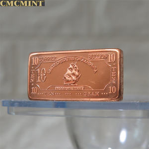 เหรียญที่ระลึกที่กำหนดเองโลหะทองแดง10กรัม999ปรับทองแดงเหล็กเรือบาร์เหรียญทองแดง - Product Image 4