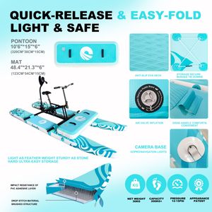 Nouveau Vélo Aquatique Gonflable Flottant Monoplace Tendance pour la Vente - Product Image 2