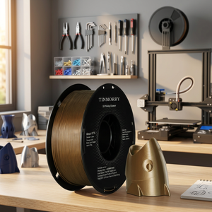 Filamento PETG PLUS TINMORRY RoHS de 1.75mm/2.85mm para Impresión 3D FDM, 1KG/3KG/5KG/10KG, Fabricante OEM/ODM, Bronce Metálico - Product Image 2