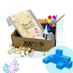 Alta calidad DIY madera océano naturaleza madera artesanía conjunto creativo Animal dibujo bloque juguetes para niños Original hecho a mano educativo - Product Image 2