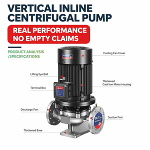 Pompe centrifuge verticale ISG à haute efficacité pour la circulation de l'eau et le surpressionnement en systèmes CVC pour immeubles de grande hauteur - Product Image 3