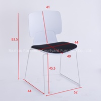 Chaises de formation en plastique de style moderne, confortables, avec pieds en métal, empilables, pour bureau et conférence