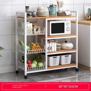 Ensemble de meubles de salon en bois de chêne au design moderne, étagère de rangement de cuisine, support pour <span class=keywords><strong>four</strong></span> à <span class=keywords><strong>micro</strong></span>-ondes, style panneau - Product Image 3