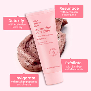 Produits de soins de la peau de marque privée masque à l'argile rose nettoyant pour le visage nettoyant pour le visage exfoliant exfoliant corps gommage ensemble de soins de la peau - Product Image 2