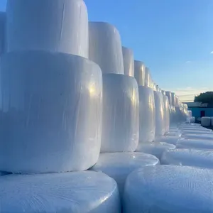 Enveloppe d'ensilage Bale de plastique Résistance à la perforation de haute qualité Foin agriculture Film d'emballage de stockage extérieur