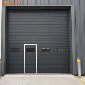 Puerta Seccional Industrial de Acero Resistente al Viento, de 40 mm de Espesor, con Elevación Alta y Espuma de <span class=keywords><strong>Poliuretano</strong></span> para Taller - Product Image 1