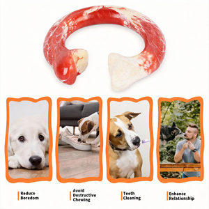 Juguete de Hueso para Masticar para Perros de Nailon Resistente con Huesos Reales de AFP, Alivio de la Ansiedad, Juguete para Masticar de Larga Duración para Perros Mordedores Agresivos - Product Image 2