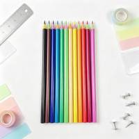 Ensemble de crayons de couleur personnalisés certifiés sécurité, 12 pièces, corps triangulaire en plastique de 7 pouces, vente en gros directe d'usine