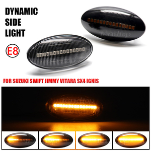2 clignotants latéraux dynamiques à LED pour <span class=keywords><strong>Suzuki</strong></span> Swift <span class=keywords><strong>Jimmy</strong></span> Vitara SX4 Alto Splash, clignotants séquentiels en ambre - Product Image 2