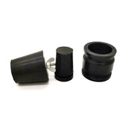 Bouchon cylindrique en caoutchouc silicone à bride personnalisé, étanche haute température, pour l'étanchéité des trous de tuyaux et tubes, usage industriel, fabrication OEM