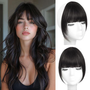 Perruque synthétique LH94 avec frange de 9 pouces en fibre Kanekalon, ligne de cheveux naturelle, dentelle transparente pour femmes, convient à toutes les formes de visage - Product Image 5