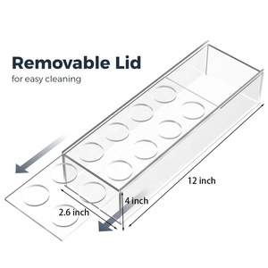 Set di 4 Vasi Rettangolari in Acrilico Trasparente da 30 cm per <span class=keywords><strong>Centrotavola</strong></span> Floreale, Decorazione Moderna per Tavolo da Pranzo e Casa - Product Image 2