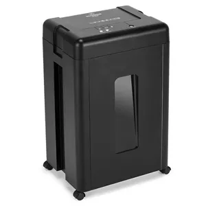 Wolverine 15-Sheet Super Micro Cut High Security Niveau P-5 Zware Shredder Voor Home Office Black Mangaan-staal Cutter