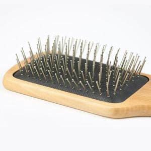 Hemu Tablero grande Peine para peinar el cabello liso Cojín Airbag Masaje del cuero cabelludo Peine para el cabello de color madera natural - Product Image 4