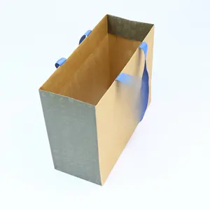 Tas Hadiah Kertas Seni Mewah Logo <span class=keywords><strong>GiGO</strong></span> yang Dapat Disesuaikan, Tas Promosi Supermarket Kraft yang Dapat Didaur Ulang, Pita Aksesori untuk Pakaian dan Kaos Kaki - Product Image 2