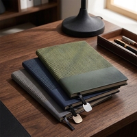 Ensemble cadeau de bloc-notes en cuir PU A5 de luxe avec logo personnalisé, couverture rigide, stylo, promotionnel, vente en gros, entreprise