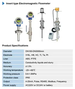 Hoge nauwkeurigheid melk magnetische flowmeter/elektromagnetische flowmeter/melk flow meter