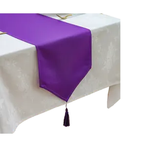 Factory Price Customized Table Runner Purple Table Runner for Home Decoration