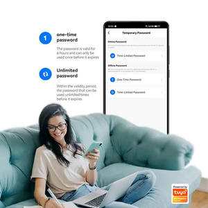 Serrure intelligente étanche TTLock avec application, serrure à empreinte digitale étroite pour porte coulissante en aluminium, compatible Tuya Wifi - Product Image 5