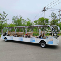 Bus électrique touristique populaire à deux places, blanc, 14 places, pour usine et aéroport, mini-bus électrique panoramique