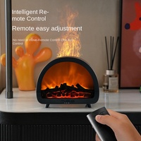 Diffuseur d'arômes à flamme de cheminée transfrontalier 2025, lampe d'ambiance colorée à télécommande pour la maison, alimenté par USB, type de brume