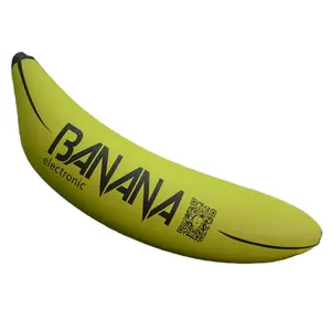 Custom Inflatable Vivid Print Banana Shape LED Balloons HongyI Toy Giant PVC Inflatable Decorate LED Lighting Balloons