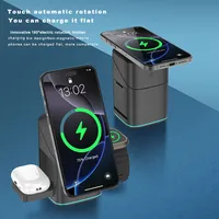 Nouveau produit Qi2 3-en-1 chargeur magnétique sans fil tactile Rotation électrique 15W pour avec utilisation d'écouteurs