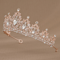 Diadèmes et Couronnes de Luxe Scintillantes en Alliage Coloré pour Femme, Accessoires de Spectacle, Couronnes Décoratives en Cristal, Vente en Gros