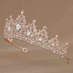 Diadèmes et Couronnes de <span class=keywords><strong>Luxe</strong></span> Scintillantes en Alliage Coloré pour Femme, Accessoires de Spectacle, Couronnes Décoratives en Cristal, Vente en Gros - Product Image 3