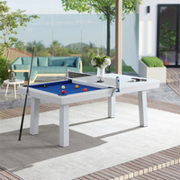 Belle conception 3 en 1 Table de billard d'extérieur convertible de 7 pieds 8 pieds 9 pieds avec table à manger et table de tennis et lit en ardoises