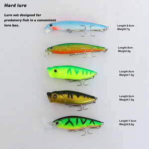 Kit de leurres de pêche d'eau douce PVC appâts durs artificiels Jigbait pour sandre carpe perche truite marlin cible pour rivières lacs ruisseaux - Product Image 4