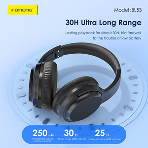 หูฟังไร้สาย Foneng BL53 สำหรับเล่นกีฬา รุ่น 5.3 แบบครอบหู สเตอริโอ พับได้ พร้อมไมโครโฟน รองรับการ์ดหน่วยความจำ สำหรับ Android - Product Image 3