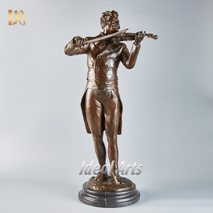 Sculpture d'instrument de musique en métal, bronze, petite taille, pour la décoration de la maison, vente en gros, H38cm, figurine de <span class=keywords><strong>musicien</strong></span> de jazz, statue à vendre - Product Image 3