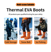 Bottes de neige durables et imperméables en EVA avec doublure en peluche amovible, chaussettes thermiques lavables, chaussures de marche d'hiver pour l'extérieur – Direct Usine