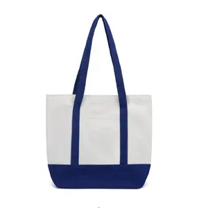 Eco-Friendly Reusable Handbag Custom 100% Organic Cotton Canvas Shopping Totes for daily use