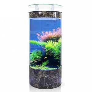 Aquariums en plexiglas demi-rond Réservoir de poissons en acrylique à cylindre debout au sol - Product Image 6